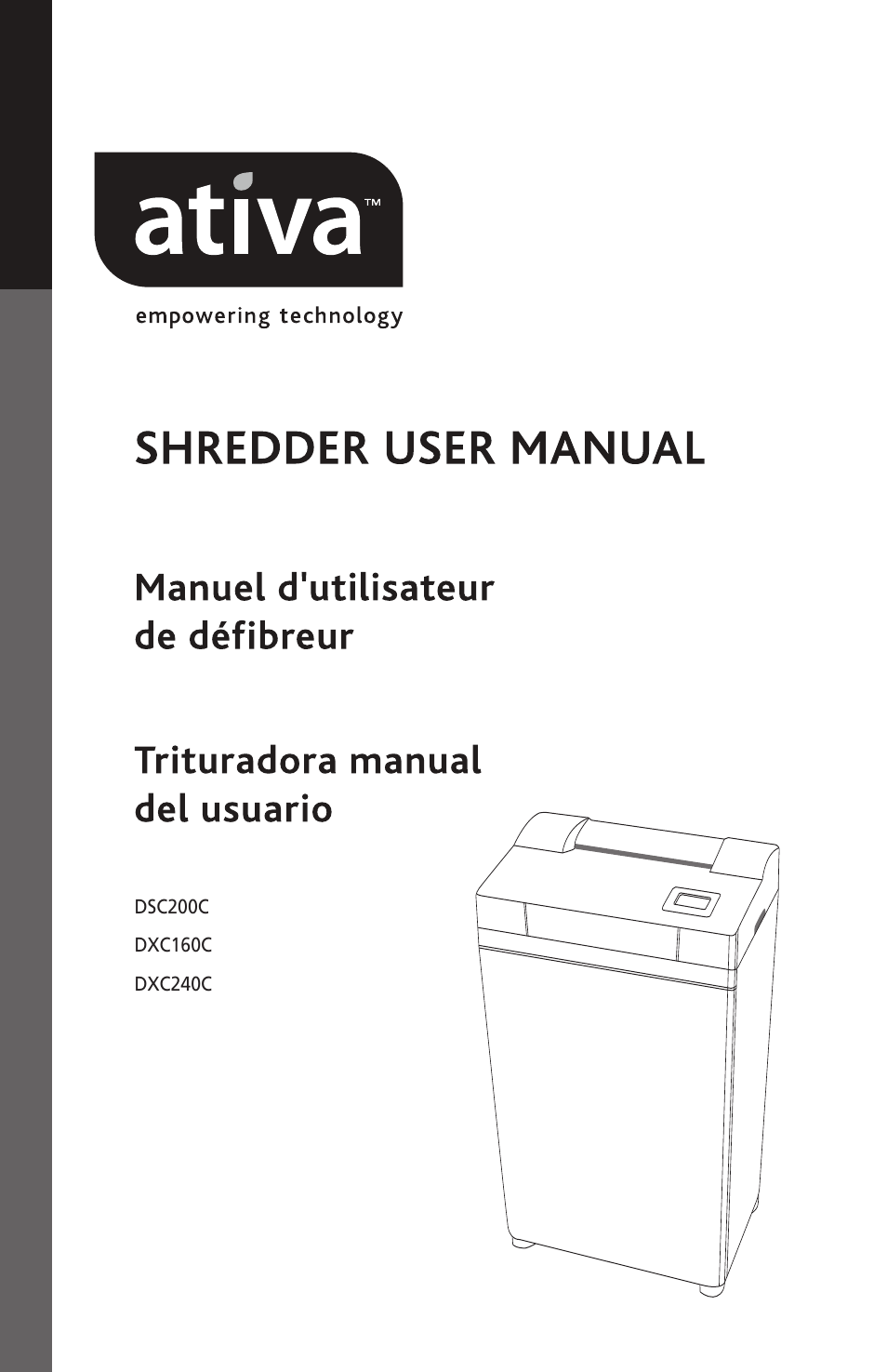 Ativa DXC240C User Manual | 9 pages