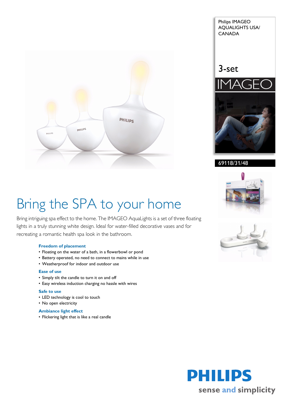 Philips IMAGEO Table light 69118-31-48 3-set User Manual | 2 pages