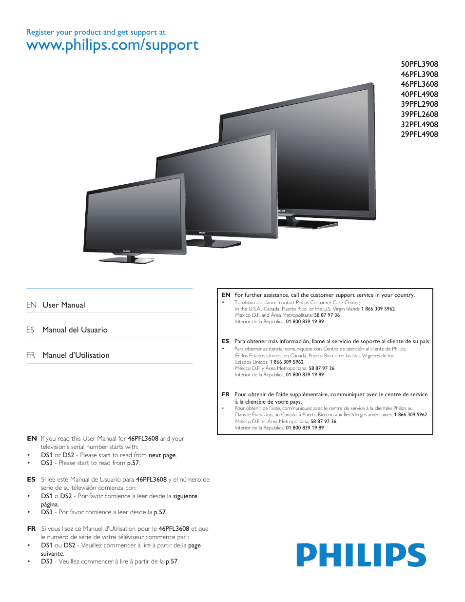 Philips 46PFL3608-F7 User Manual | 113 pages
