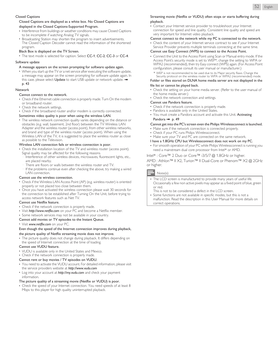 Philips 46PFL3608-F7 User Manual | Page 108 / 113