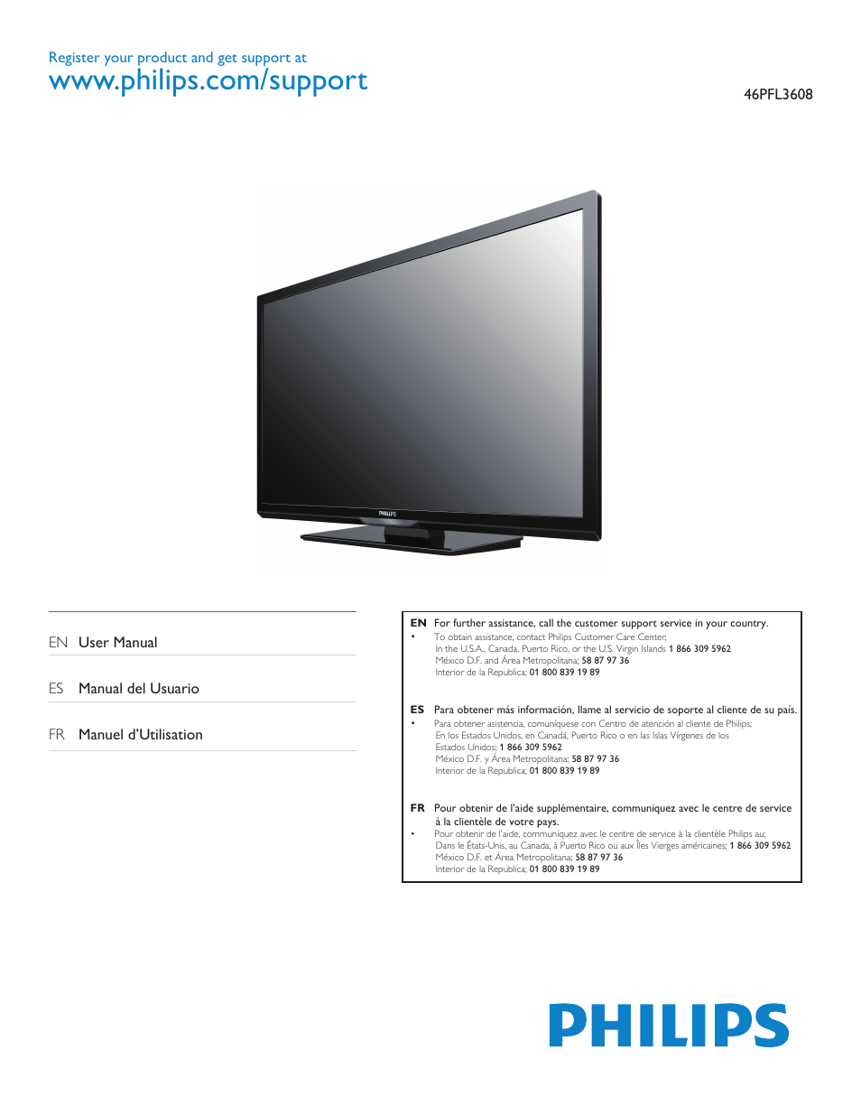 Philips 46PFL3608-F7 User Manual | Page 57 / 113