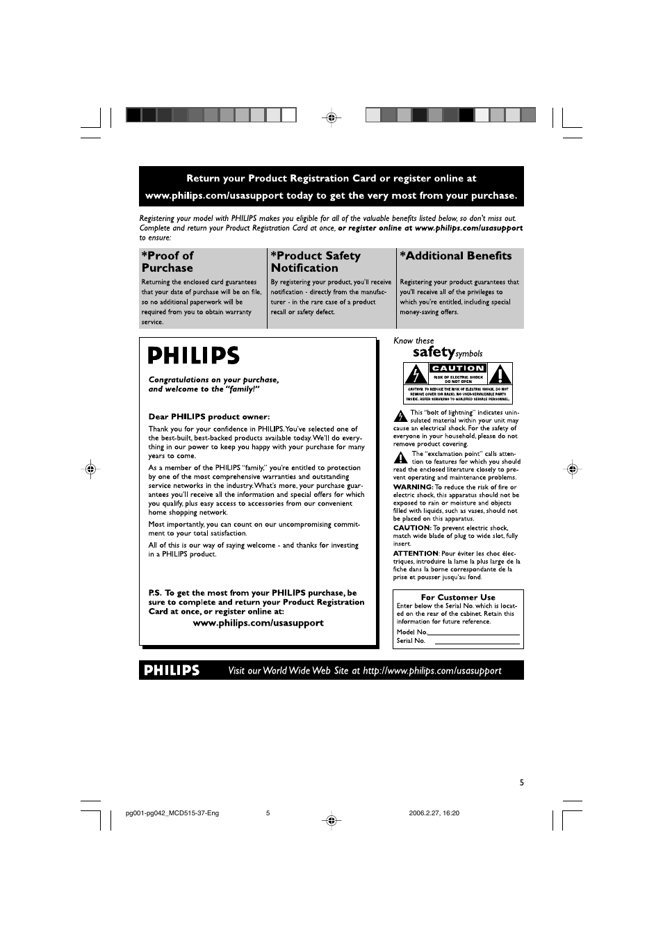 Philips MCD515-37 User Manual | Page 5 / 42