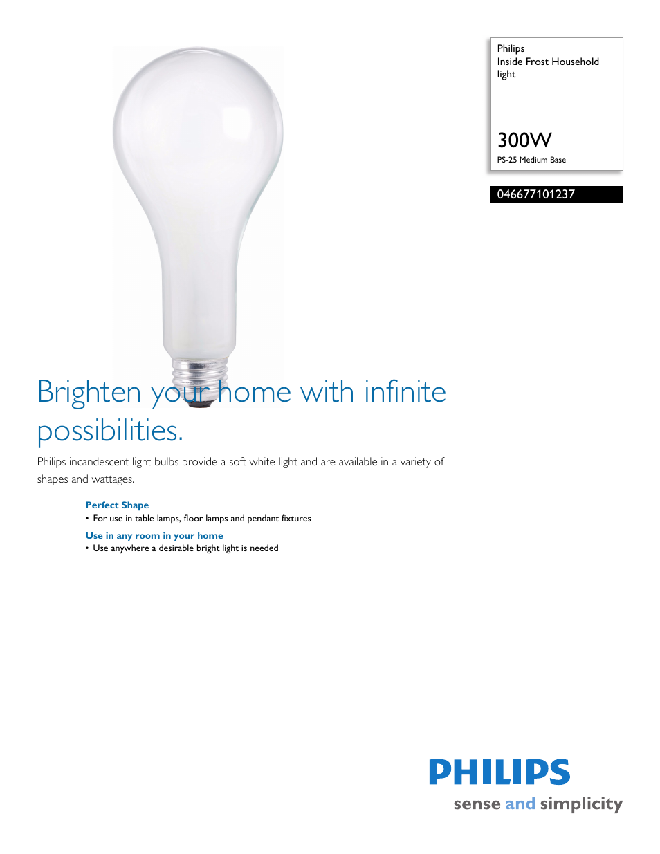 Philips 046677101237 User Manual | 2 pages