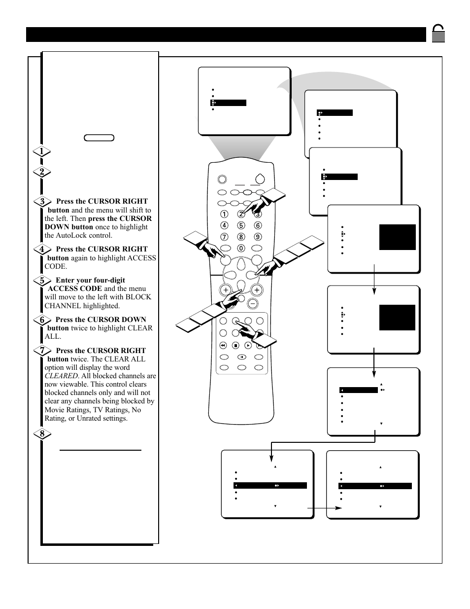 Iewing, Locked, Rogramming | Philips 27PT71B User Manual | Page 29 / 56