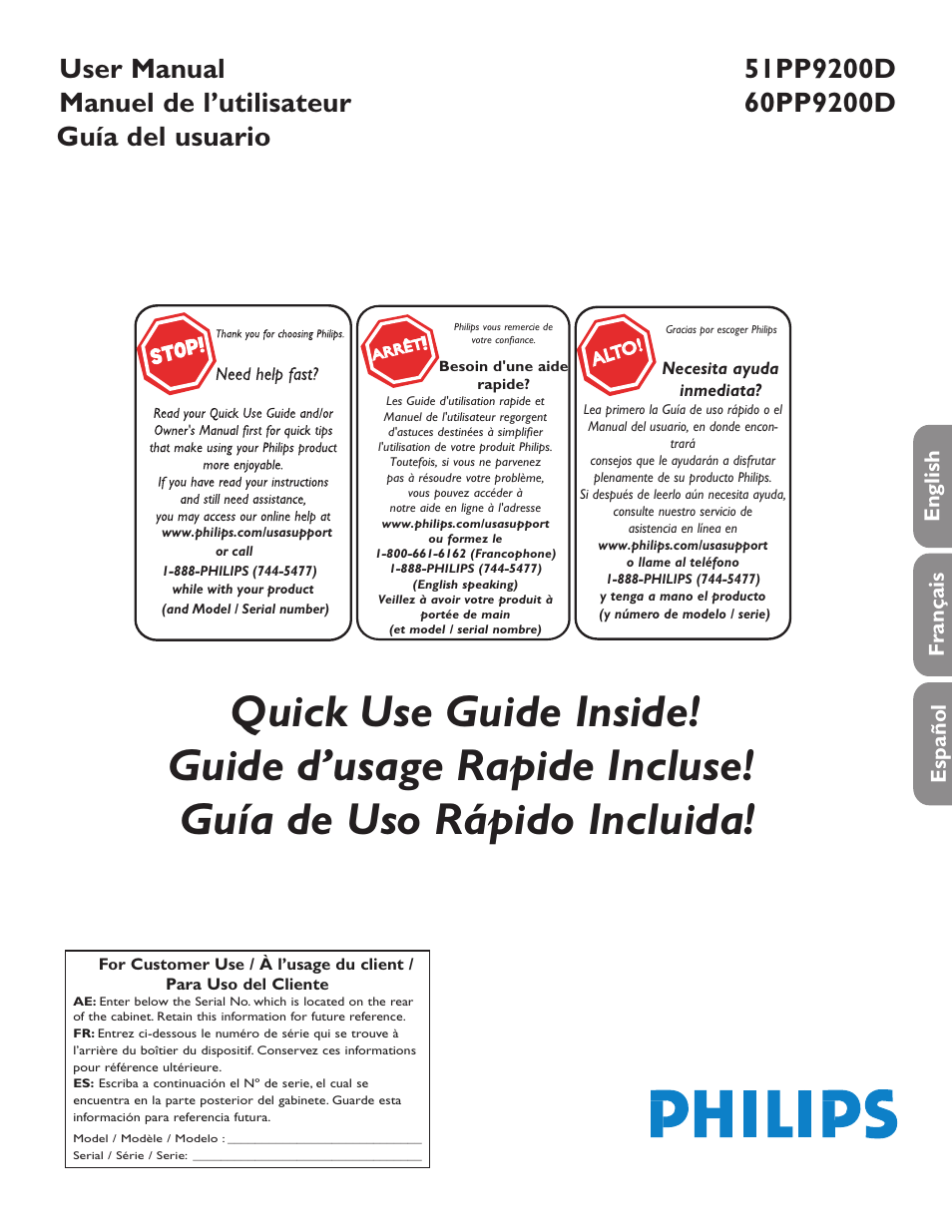 Philips 51PP9200D-37 User Manual | 112 pages