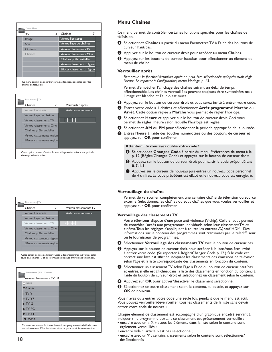 Menu chaînes | Philips 51PP9200D-37 User Manual | Page 61 / 112