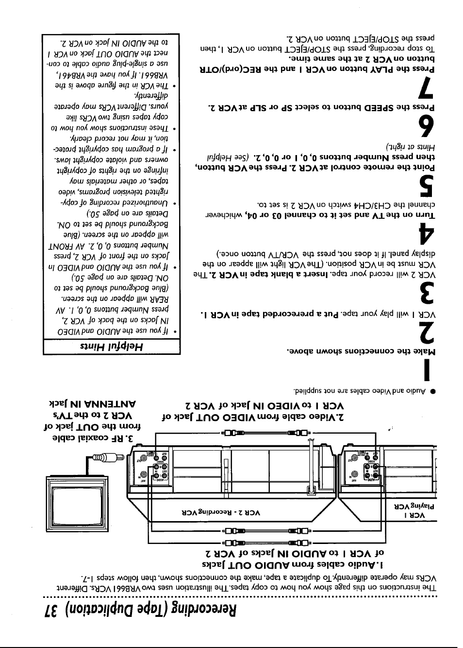 Make the connections shown above | Philips VRB661AT User Manual | Page 37 / 60