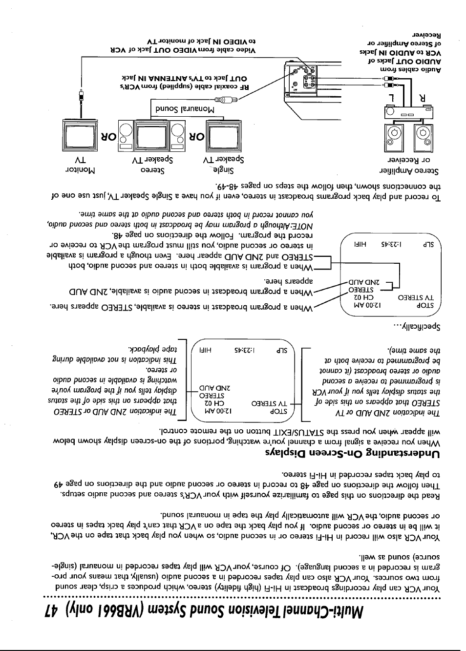 Understanding on-screen displays | Philips VRB661AT User Manual | Page 47 / 60