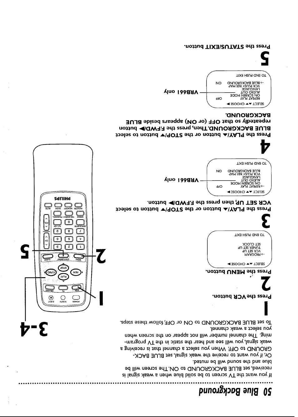 50 blue background | Philips VRB661AT User Manual | Page 50 / 60