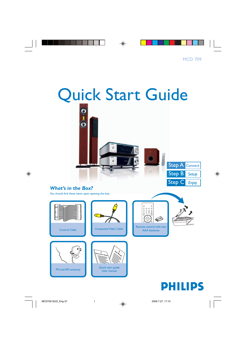 Philips MCD709-37B User Manual | 4 pages