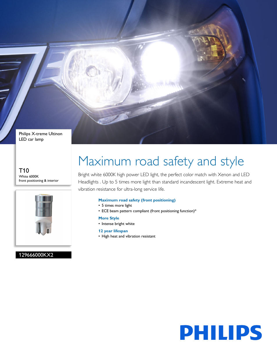 Philips 129666000KX2 User Manual | 2 pages
