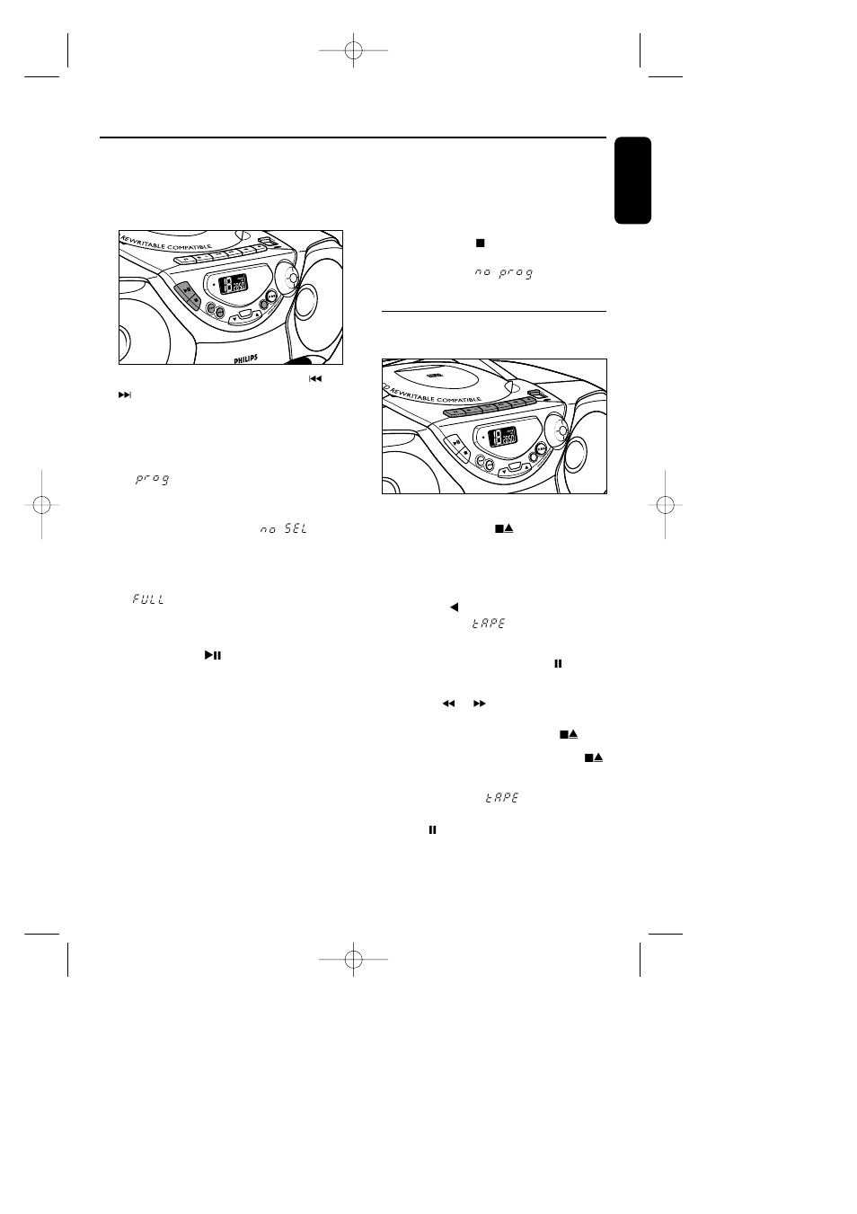 Cd-player cassette recorder, Cassette recorder | Philips AZ101817 User Manual | Page 8 / 11