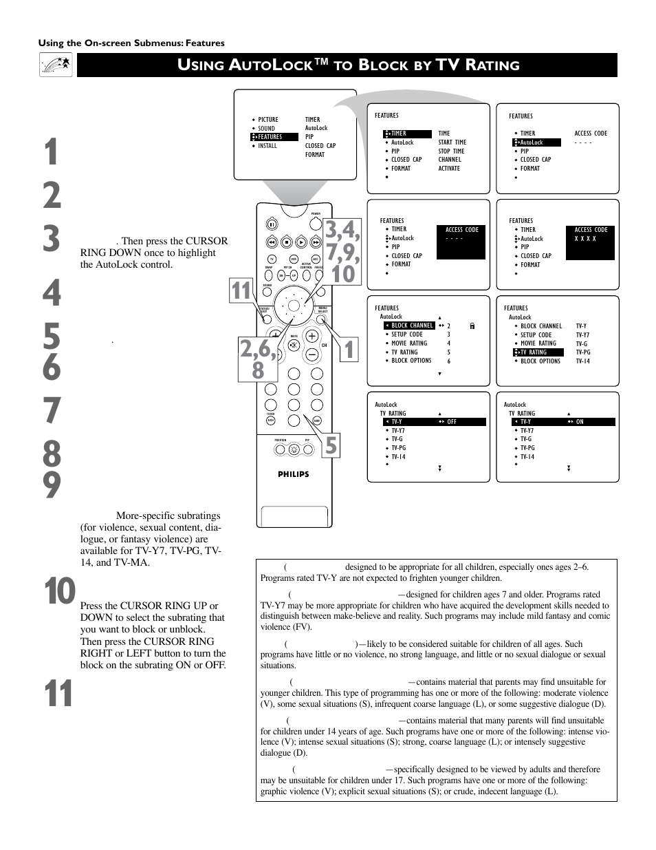 Tv r | Philips 51 in Digital Widescreen HDTV Monitor User Manual | Page 48 / 72