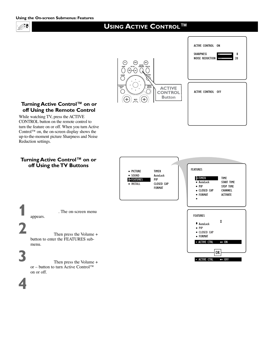 Sing, Ctive, Ontrol | Philips 51 in Digital Widescreen HDTV Monitor User Manual | Page 56 / 72