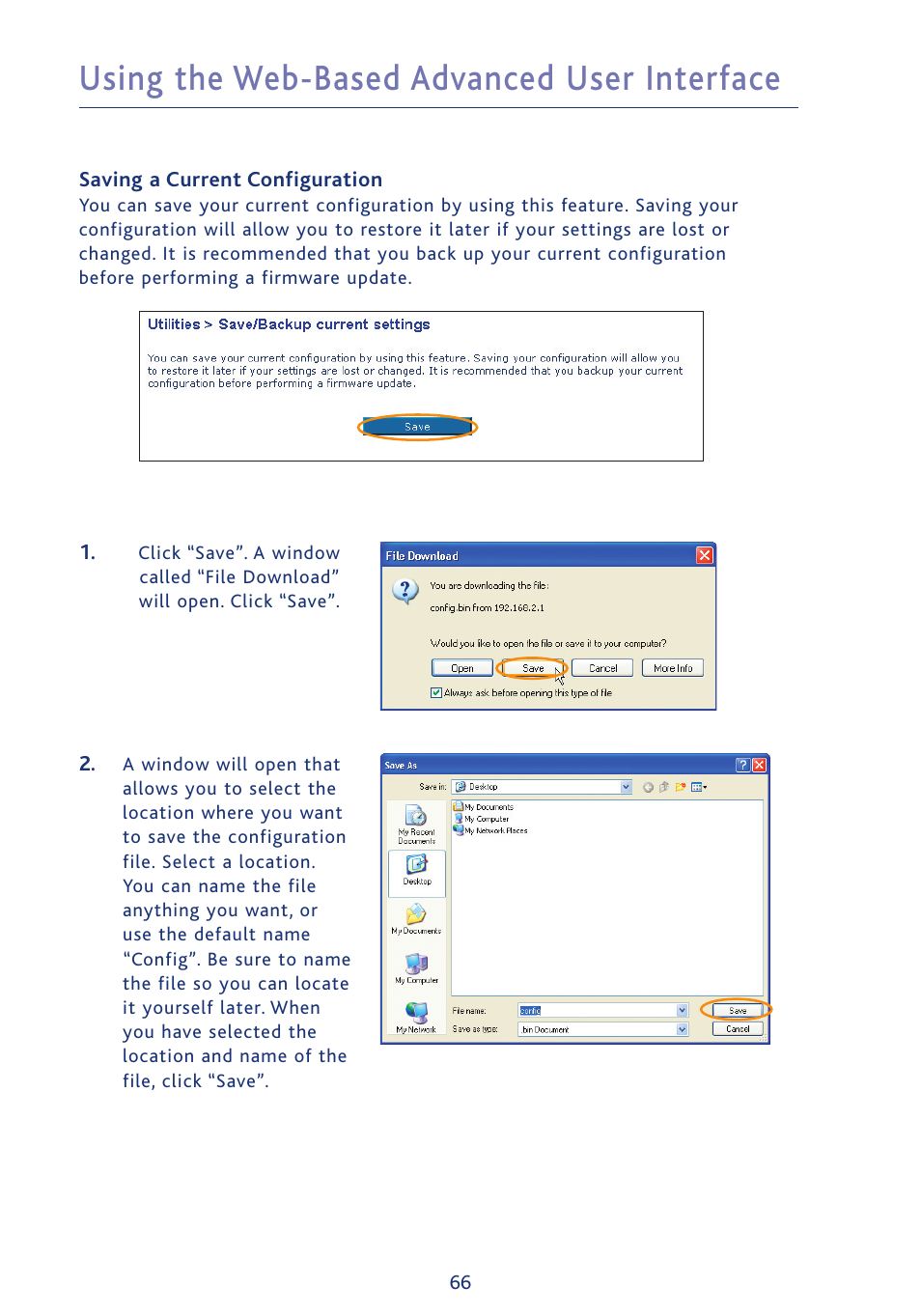 Using the web-based advanced user interface | Ativa AWGR54 User Manual | Page 68 / 106