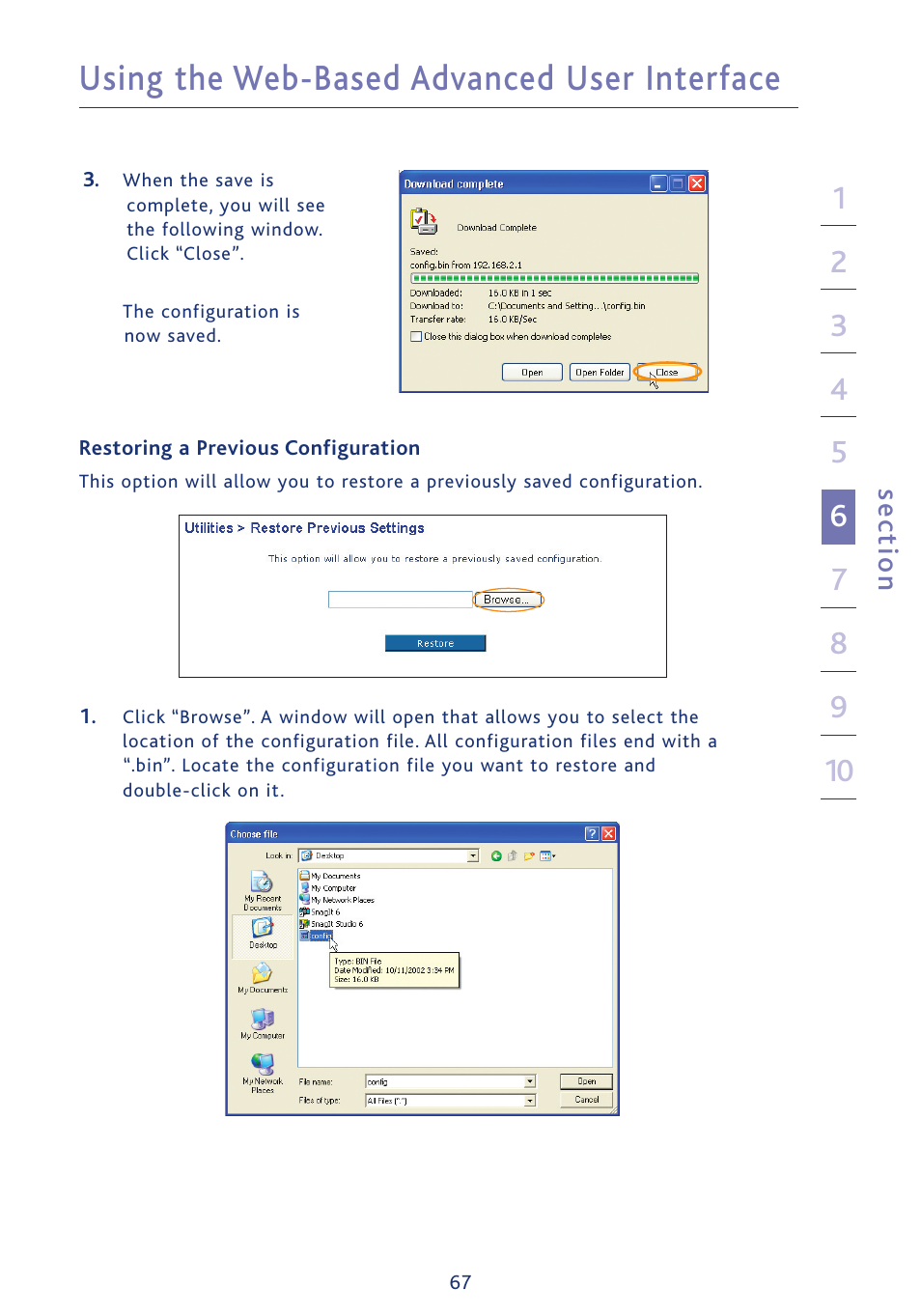 Using the web-based advanced user interface | Ativa AWGR54 User Manual | Page 69 / 106