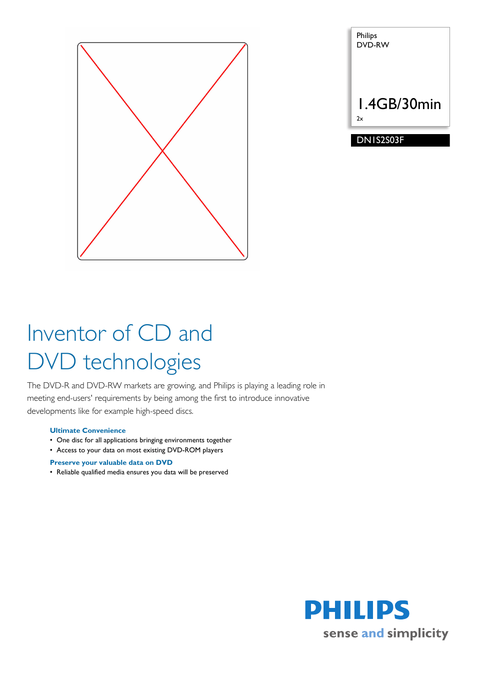 Philips DN1S2S03F-17 User Manual | 2 pages