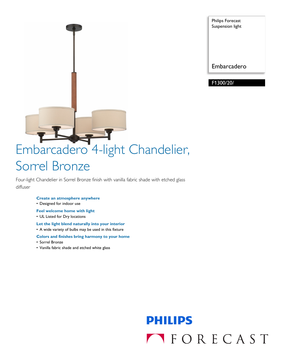 Philips F130020 User Manual | 2 pages