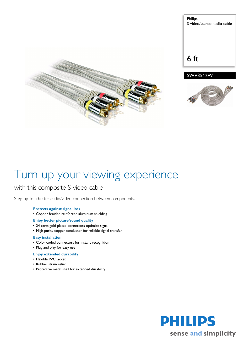 Philips SWV3512W-27 User Manual | 2 pages