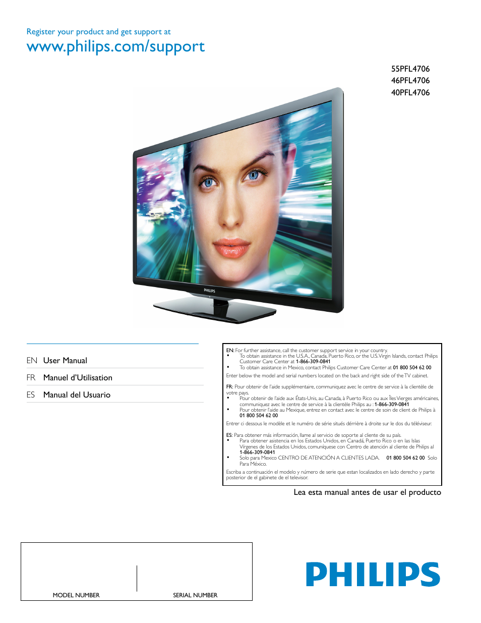 Philips 46PFL4706-F7 User Manual | 54 pages