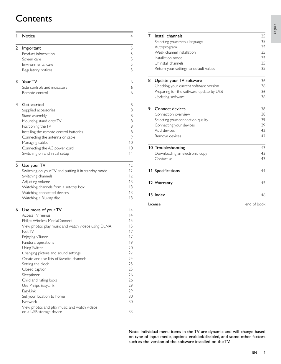 Philips 46PFL4706-F7 User Manual | Page 2 / 54