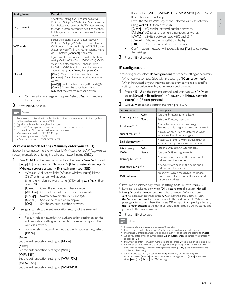 Ip confi guration | Philips 46PFL4706-F7 User Manual | Page 32 / 54