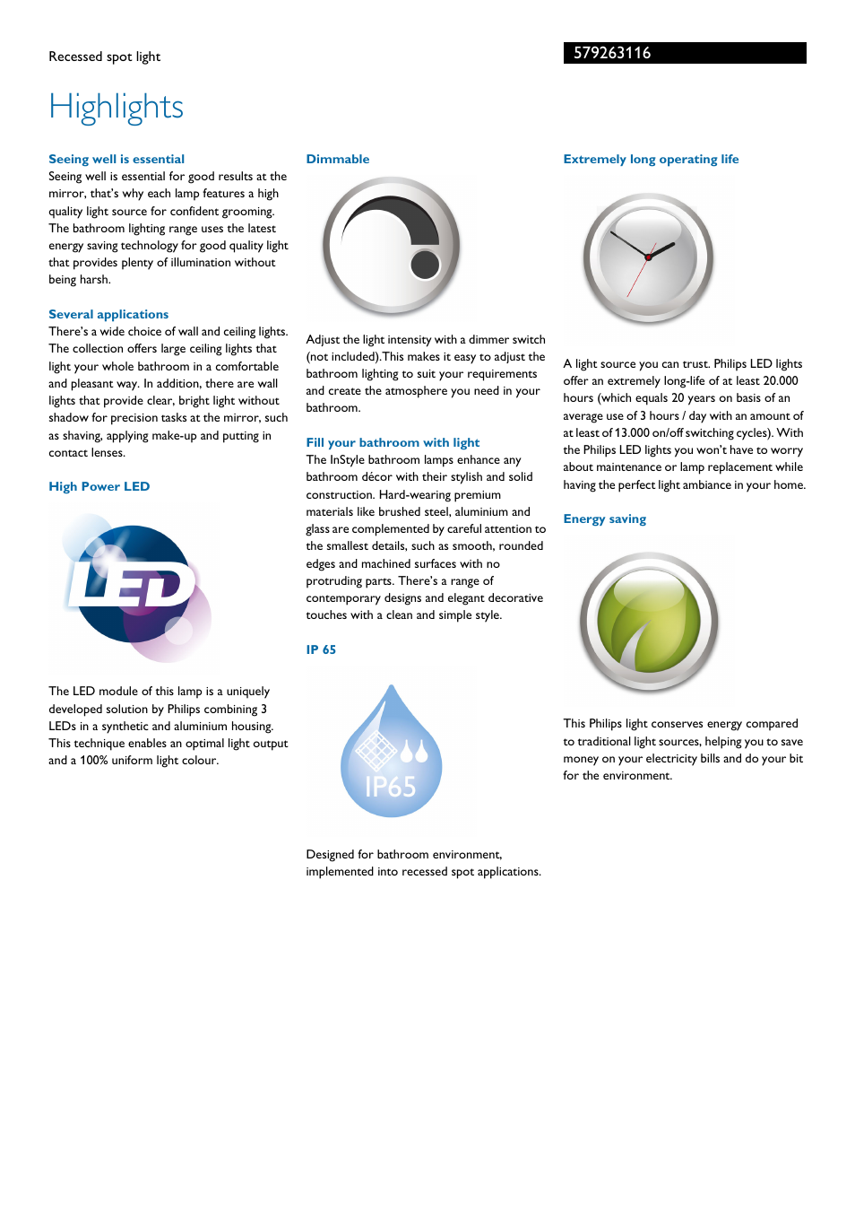 Highlights | Philips 579263116 User Manual | Page 2 / 3
