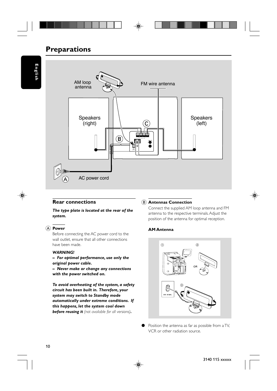 Preparations | Philips MC235-37B User Manual | Page 10 / 20