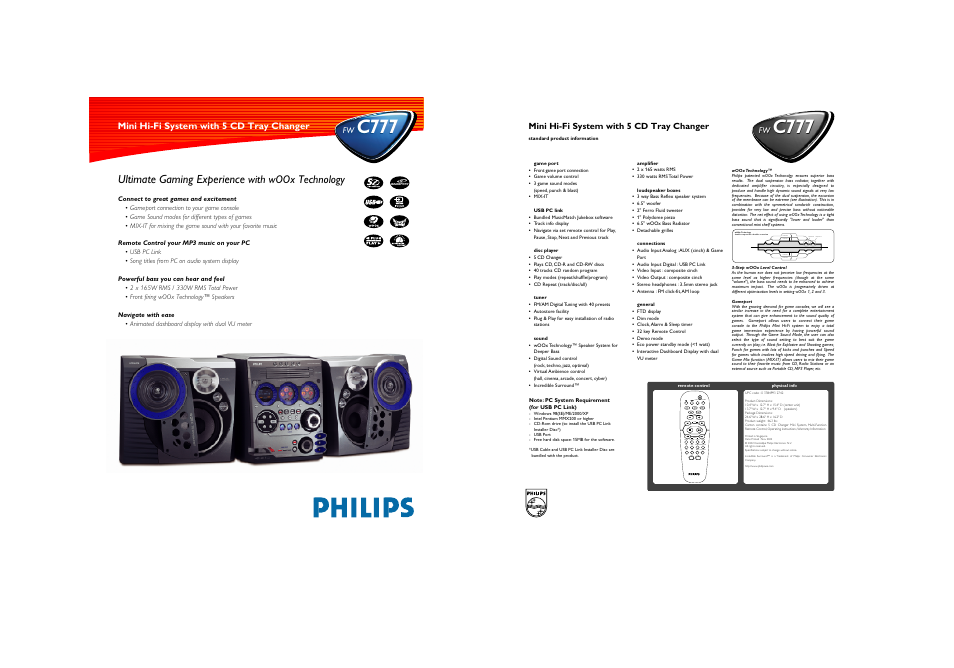 Philips FW-C777-37 User Manual | 1 page