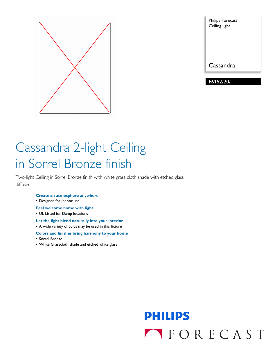 Philips F615220 User Manual | 2 pages