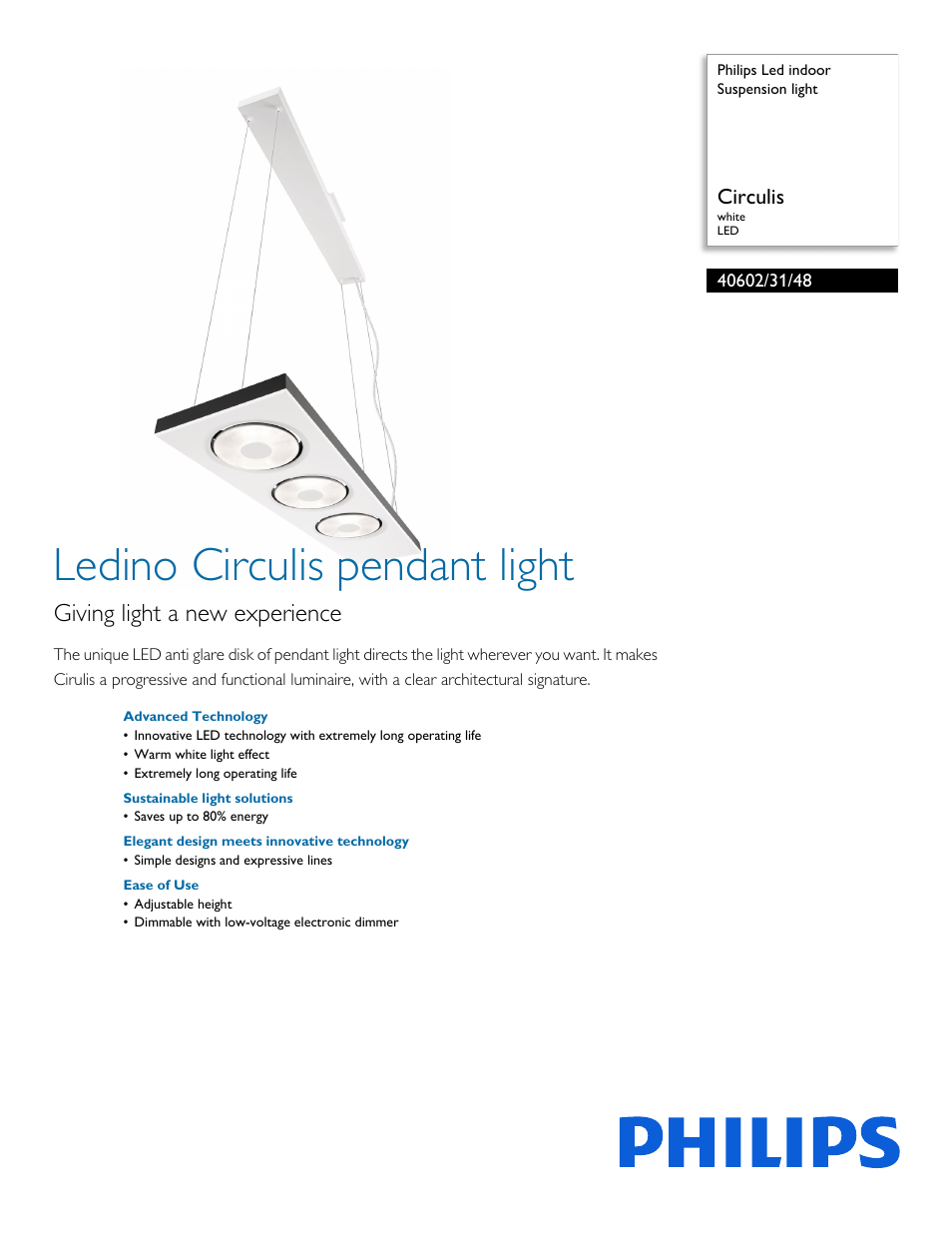 Philips 406023148 User Manual | 2 pages