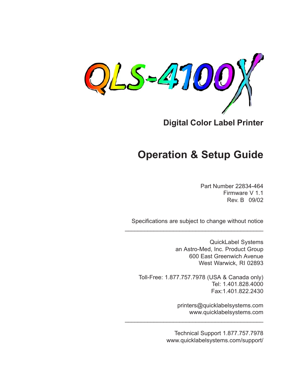 Astro Pneumatic 22834-464 User Manual | 118 pages