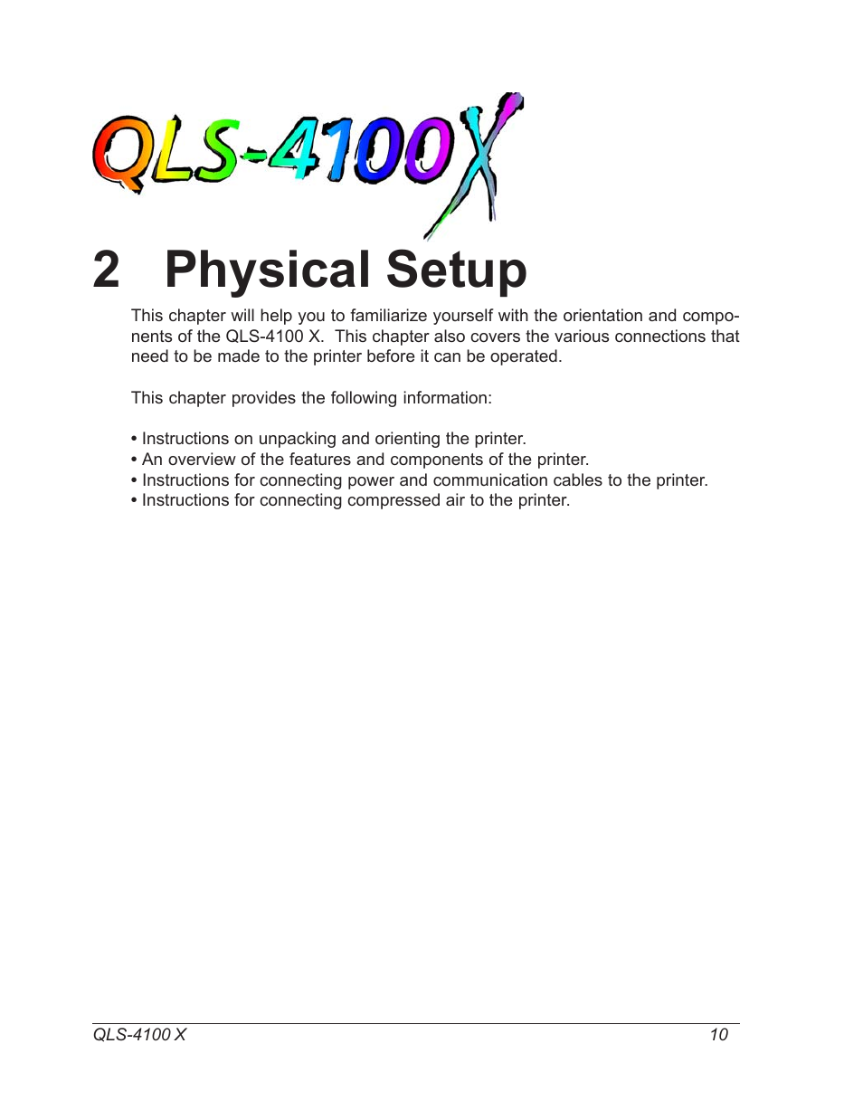 Physical setup, 2 physical setup | Astro Pneumatic 22834-464 User Manual | Page 10 / 118