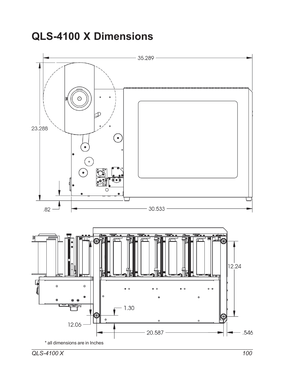 Qls-4100 x dimensions | Astro Pneumatic 22834-464 User Manual | Page 100 / 118