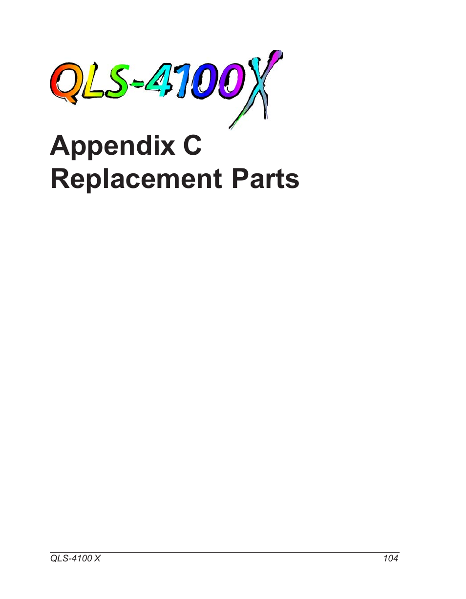 Appendix c replacement parts, C replacement parts | Astro Pneumatic 22834-464 User Manual | Page 104 / 118