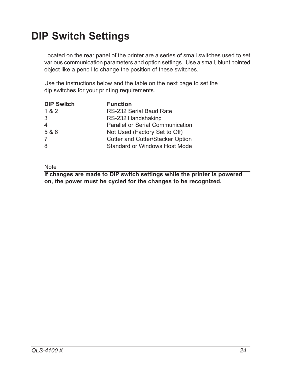 Dip switch settings, Set the dip switches | Astro Pneumatic 22834-464 User Manual | Page 24 / 118