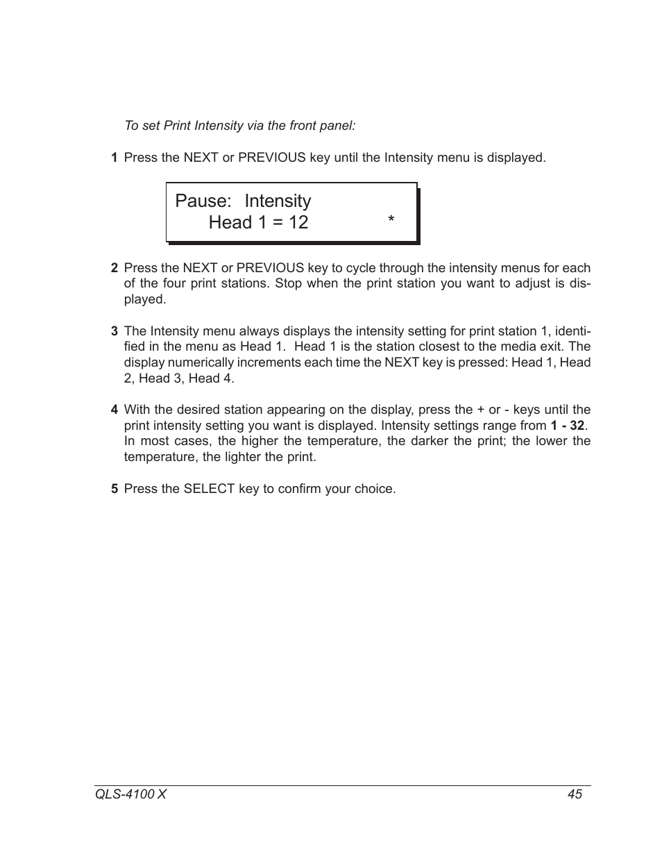 Pause: intensity head 1 = 12 | Astro Pneumatic 22834-464 User Manual | Page 45 / 118