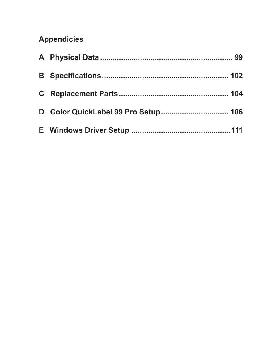 Appendicies | Astro Pneumatic 22834-464 User Manual | Page 5 / 118