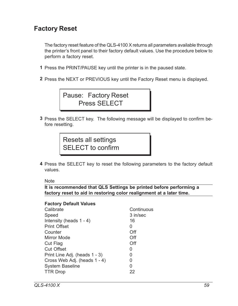 Factory reset | Astro Pneumatic 22834-464 User Manual | Page 59 / 118