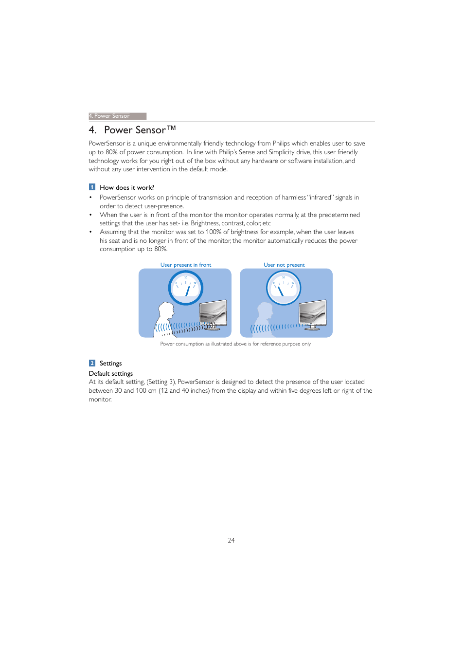 Power sensor | Philips 221B3PCB-00 User Manual | Page 26 / 57