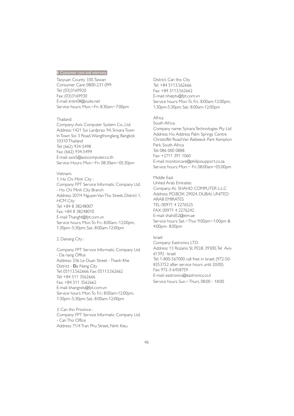 Philips 221B3PCB-00 User Manual | Page 48 / 57