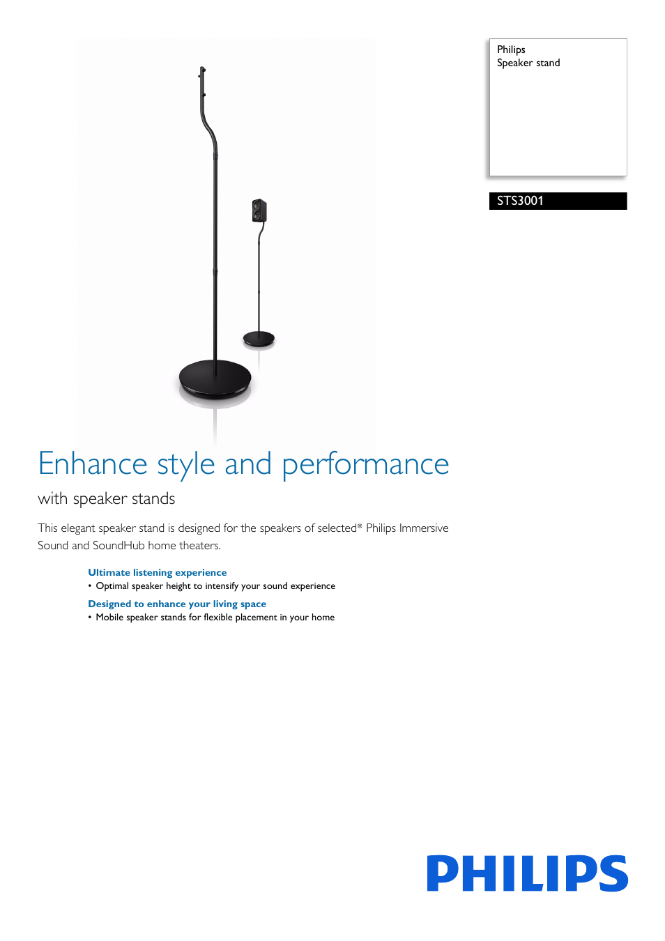 Philips STS3001-00 User Manual | 2 pages