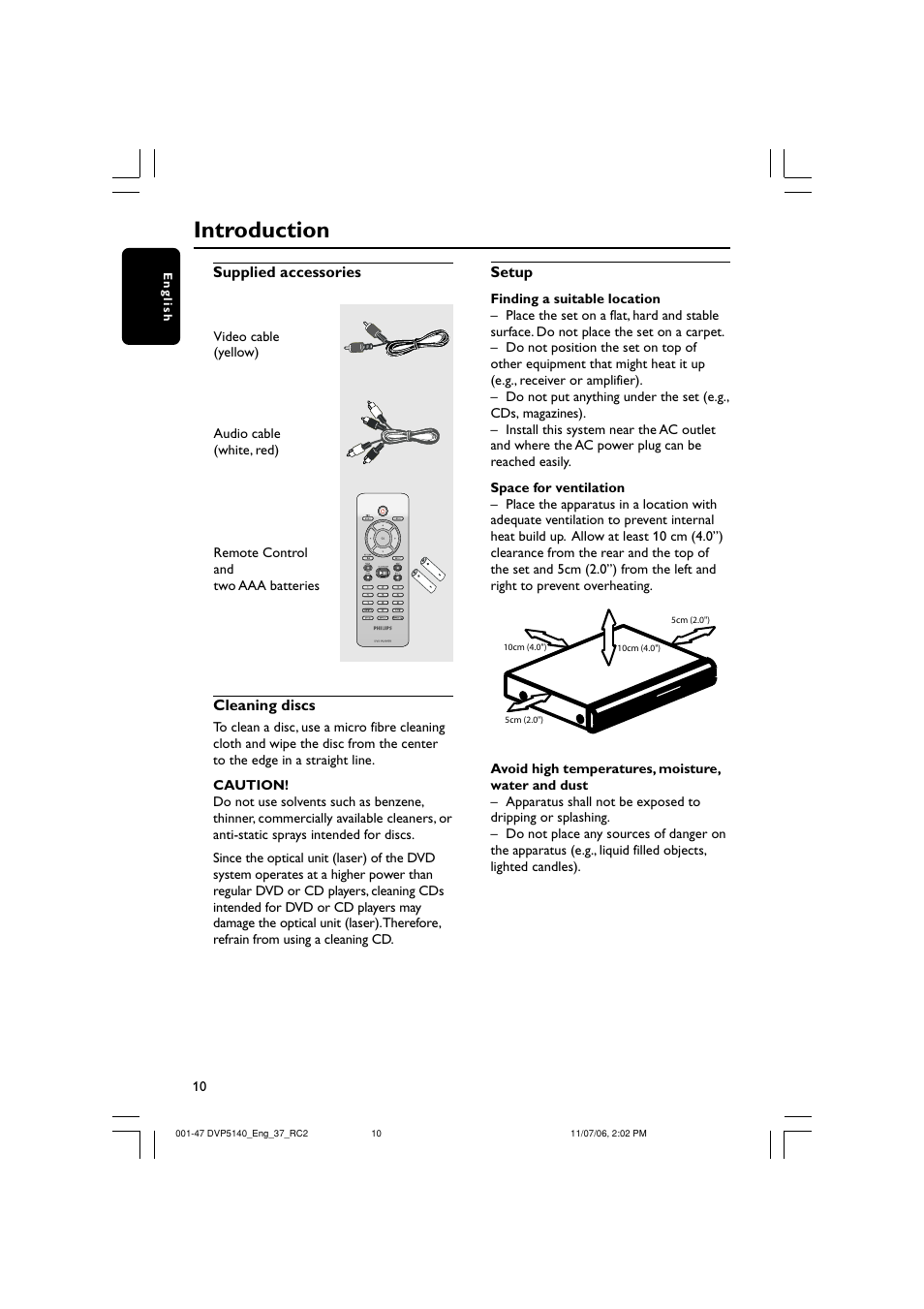 Introduction | Philips DVP5140-37 User Manual | Page 10 / 47