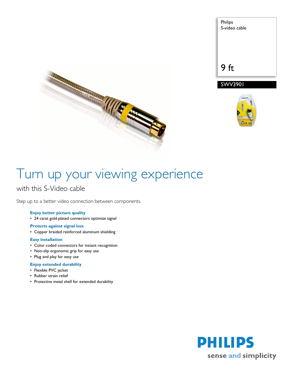 Philips SWV3901-17 User Manual | 2 pages