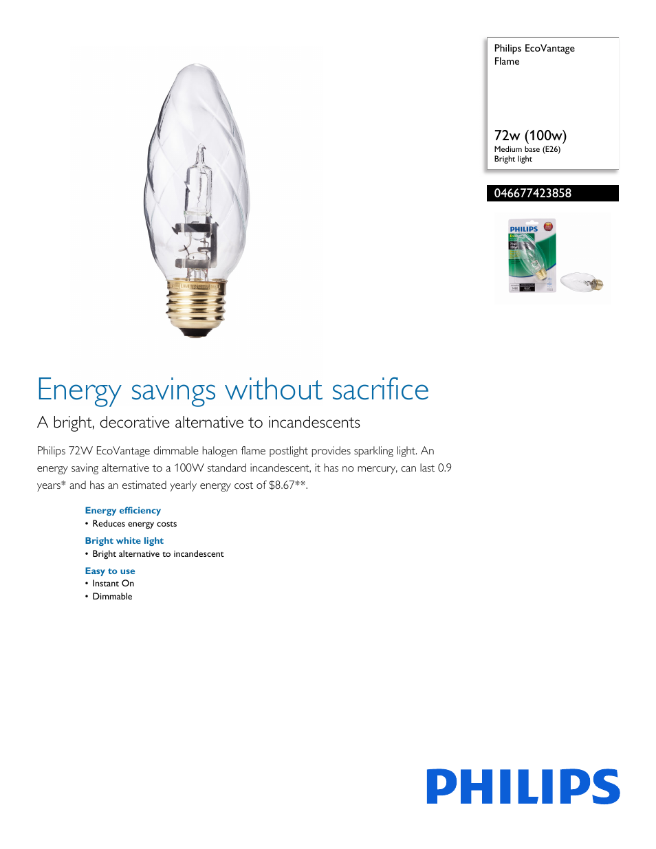 Philips 046677423858 User Manual | 2 pages