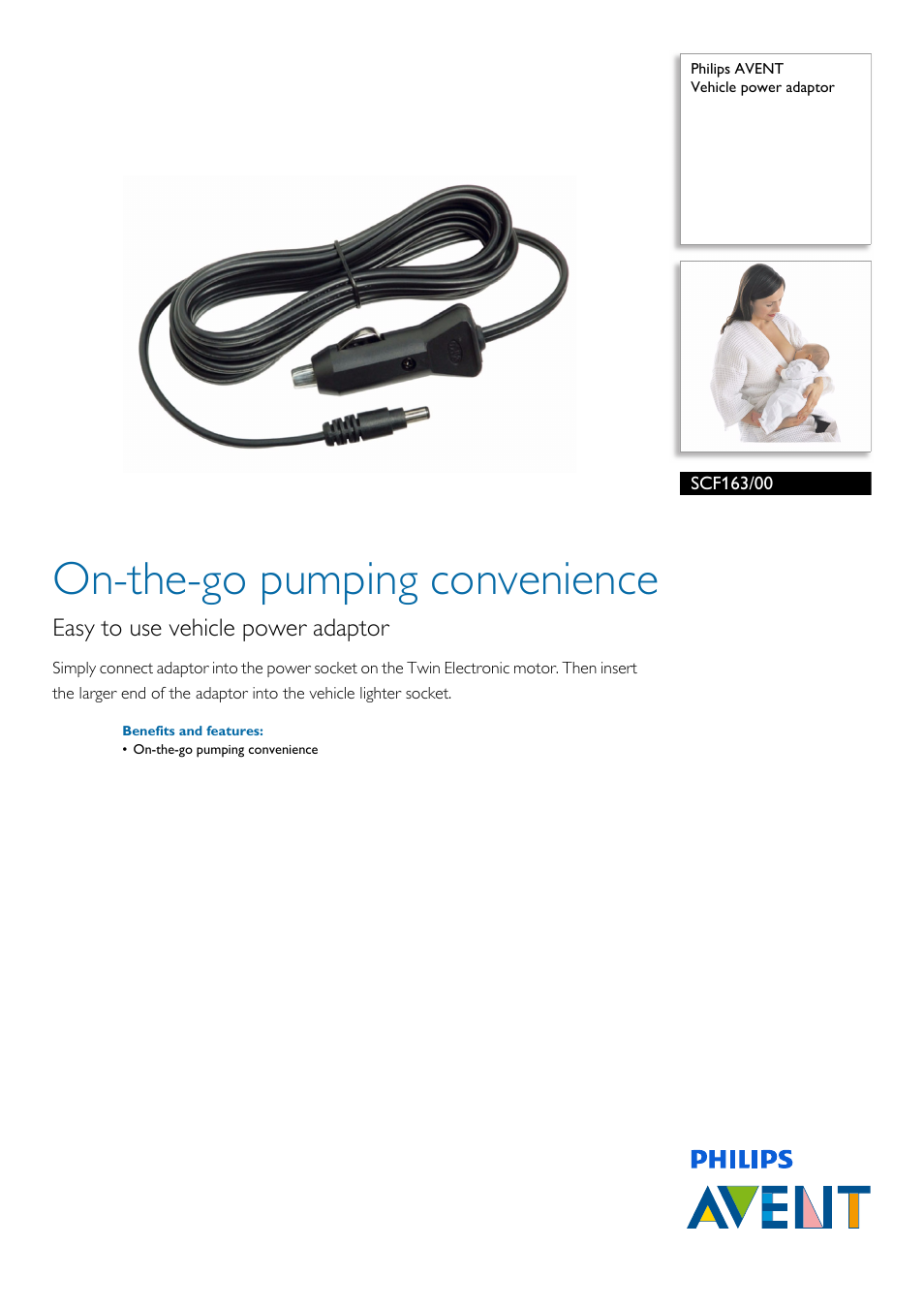 Philips SCF163-00 User Manual | 2 pages