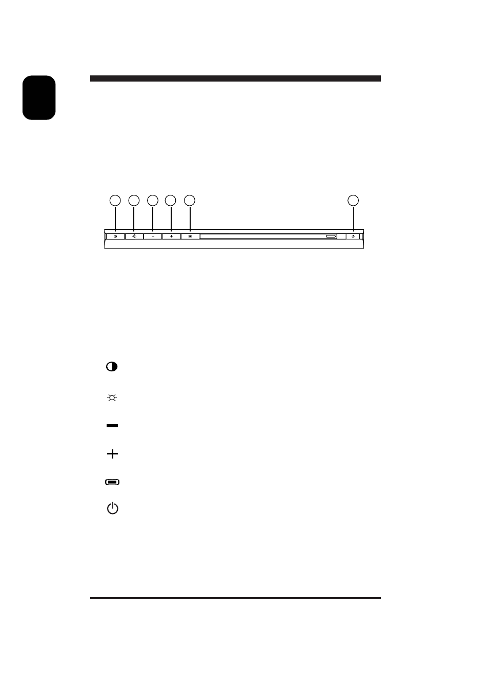 En control locations and functions, Front controls | Philips 19C2502E11 User Manual | Page 6 / 22