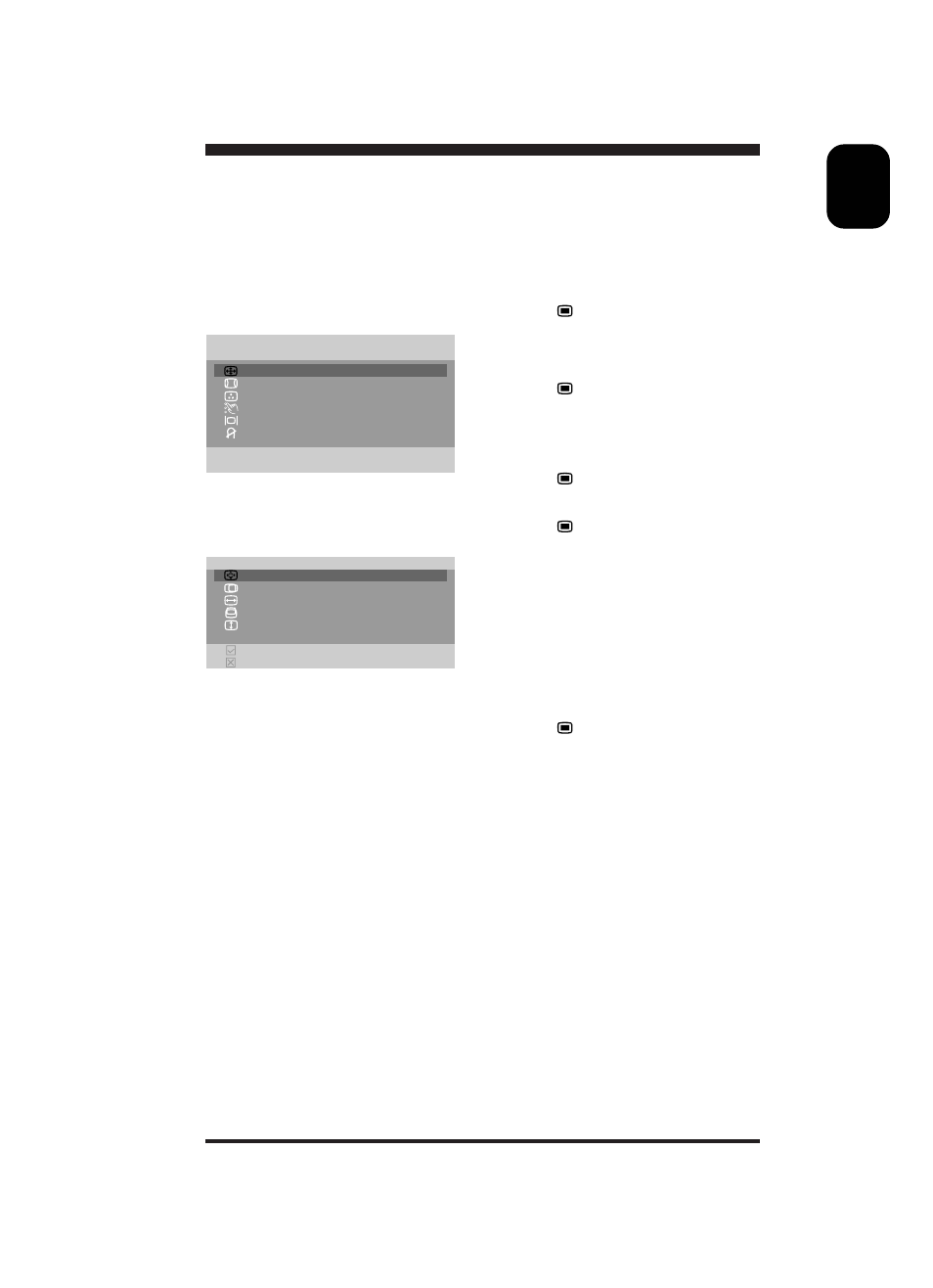 Size & position, Press , to access osd menu, Press , then press "+" or "-" button to adjust | Press , return to 2nd level menu | Philips 19C2502E11 User Manual | Page 9 / 22