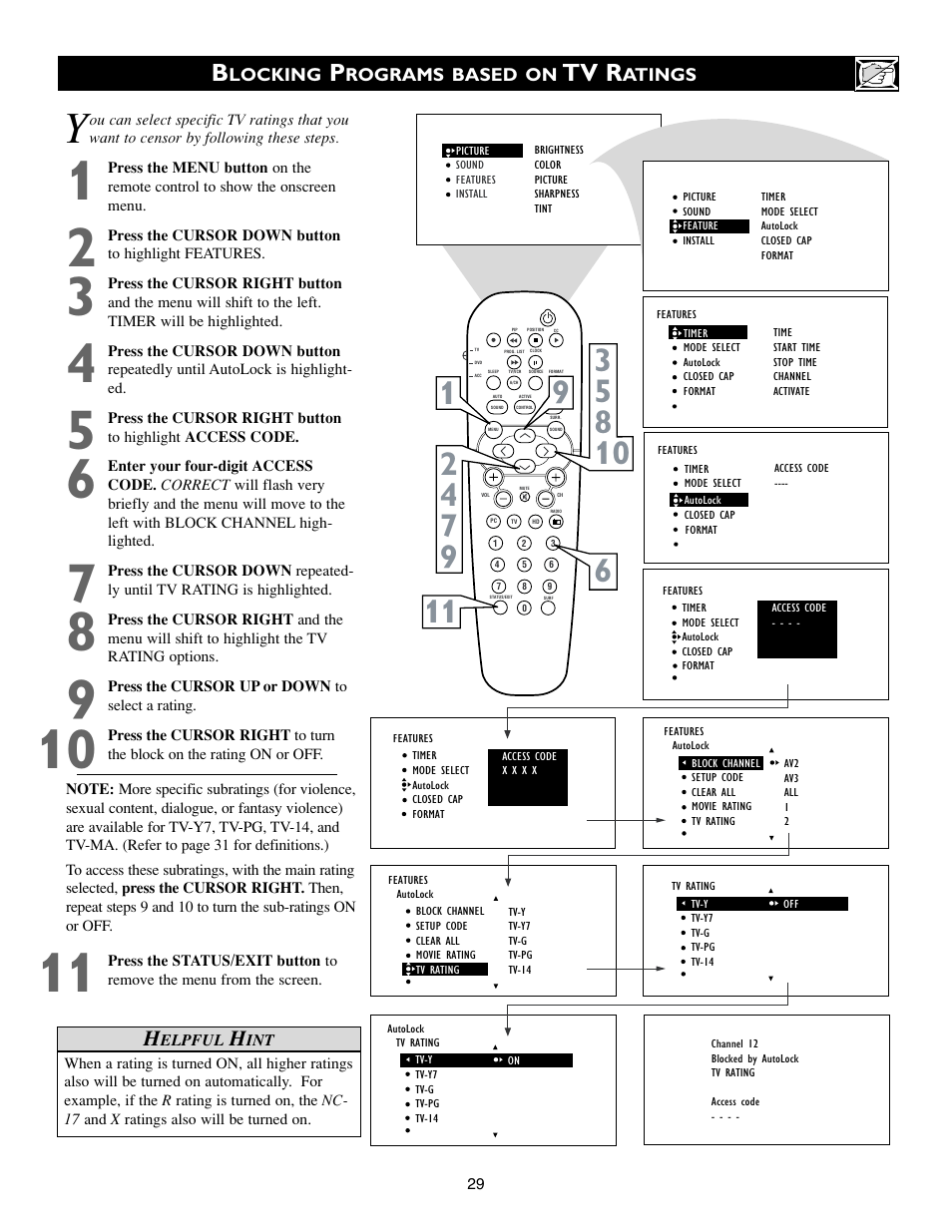 Tv r | Philips 17PF8946A-37 User Manual | Page 29 / 64