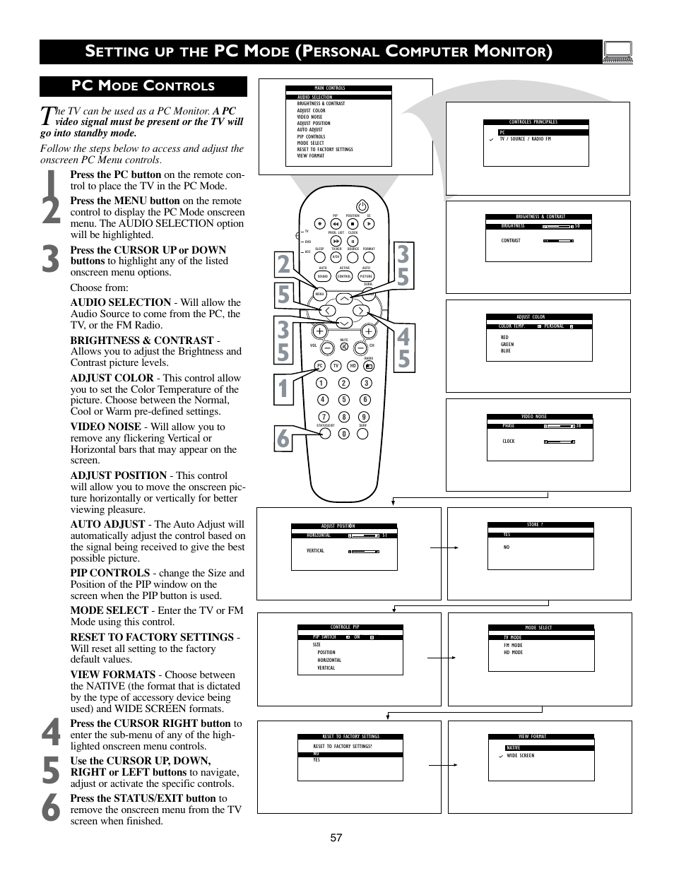 Pc m, Etting up the, Ersonal | Omputer, Onitor | Philips 17PF8946A-37 User Manual | Page 57 / 64